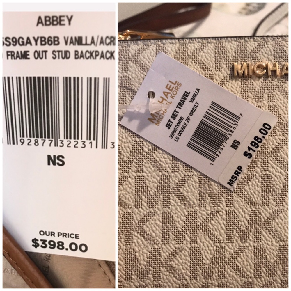 Michael Kors Set Abbey:Mid Backpack+Wallet Vanilla - Picture 8 of 8